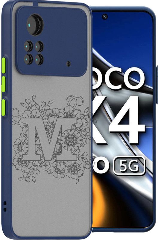 Lilliput Back Cover for POCO X4 PRO 5G  (Blue, Grip Case)
