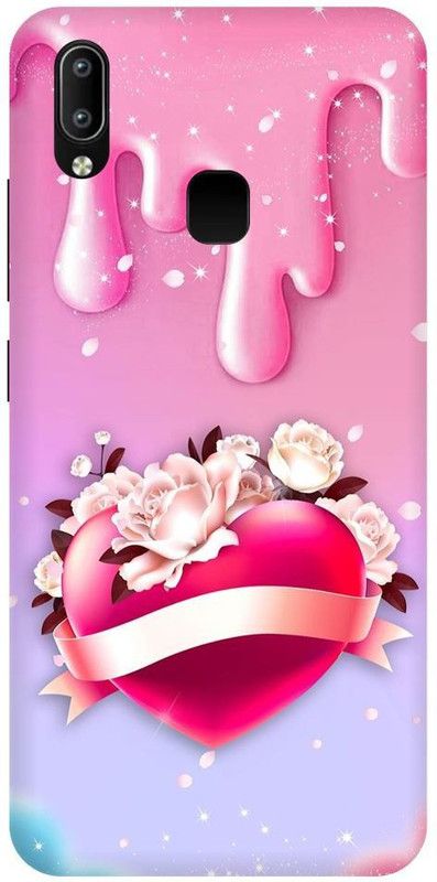 URCHIN Back Cover for Vivo Y91 Heart, Love, Cute, Glitters, Love you  (Multicolor, Shock Proof, Pack of: 1)