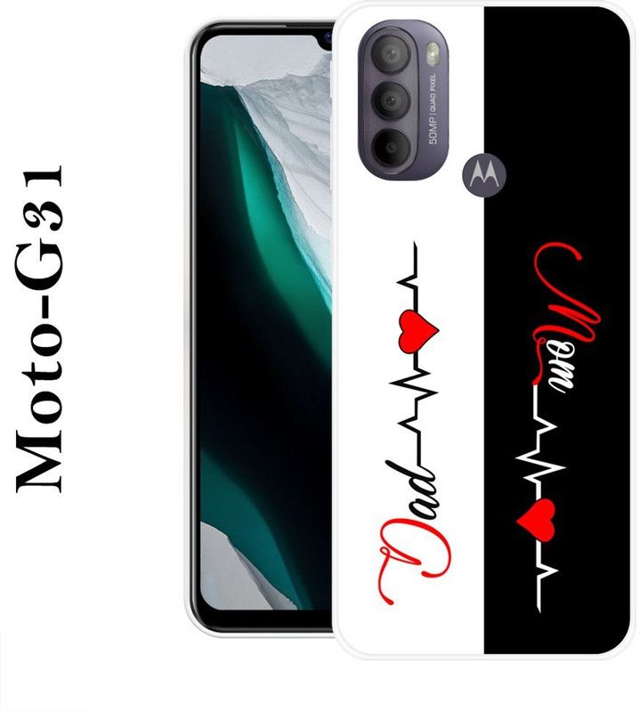 Sswastik Back Cover for Motorola Moto G31  (Black, White, Grip Case, Silicon)