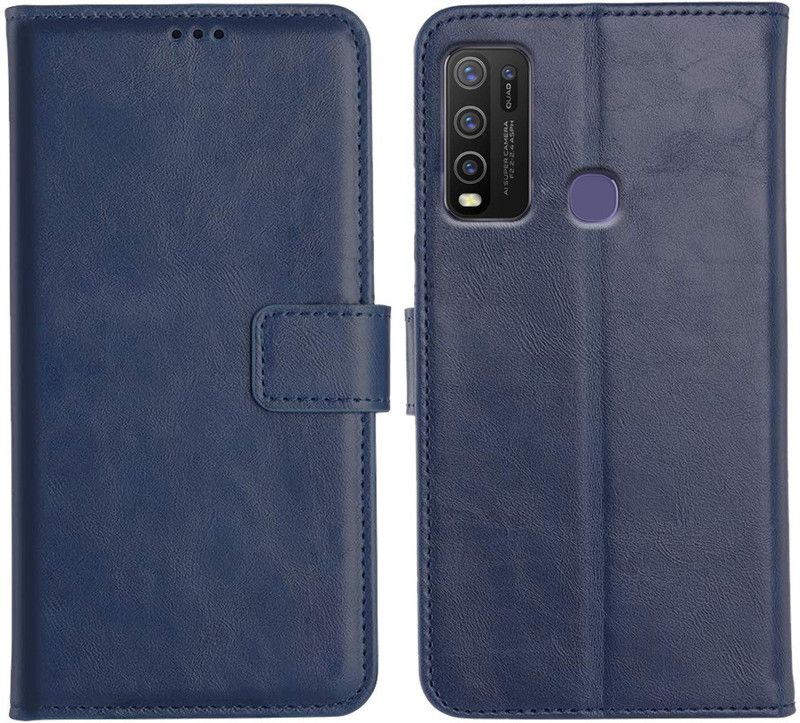 Orosky Flip Cover for Vivo Y50  (Blue, Dual Protection)