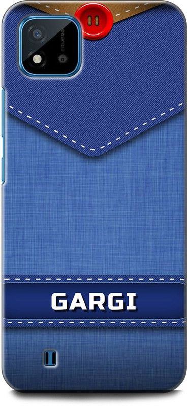 WallCraft Back Cover for Realme C11 2021, RMX3231 GARGI NAME, G LETTER, BLUE, JEANS, ALPHABET, DESIGN  (Multicolor, Dual Protection, Pack of: 1)
