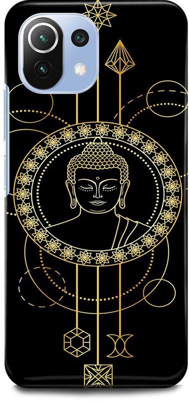 JUGGA Back Cover for Mi 11 Lite, GAUTAM, BUDDHA, NAMO, BUDDHAYE  (Black, Hard Case)