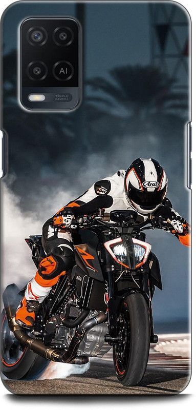 INDICRAFT Back Cover for OPPO A54, CPH2239 BIKE, DUKE, DUKE BIKE LOVER, SUPERBIKE, CLASSIC  (Multicolor, Dual Protection, Pack of: 1)