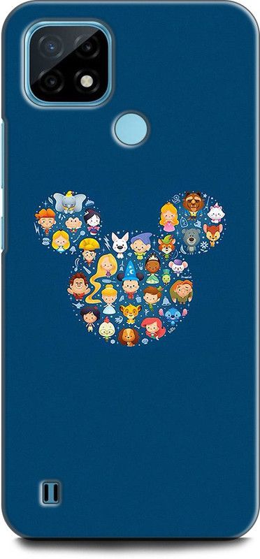 INDICRAFT Back Cover for Realme C21Y, RMX3261 DISNEY, MICKEY, CARTOONS, BLUE  (Multicolor, Dual Protection, Pack of: 1)