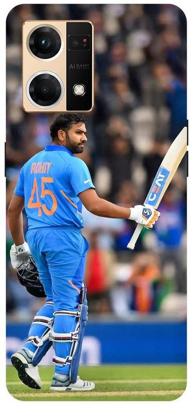 THE NARAYANA COLLECTIONS Back Cover for OPPO RENO 7- CPH2363-ROHIT,SHARMNA,HITMAN,IPL,MUMBAI  (Multicolor, Hard Case, Pack of: 1)