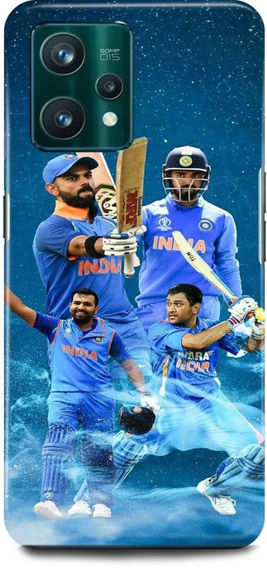 play fast Back Cover for Realme 9 Pro 5G, RMX3471 MS, DHONI, VIRAT, KOHLI, KL, RAHUL, ROHIT, SHARMA  (Blue, Hard Case, Pack of: 1)