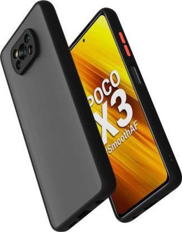 vmt stock Back Cover for Poco X3 (Black, Shock Proof)  (Multicolor, Dual Protection, Pack of: 1)