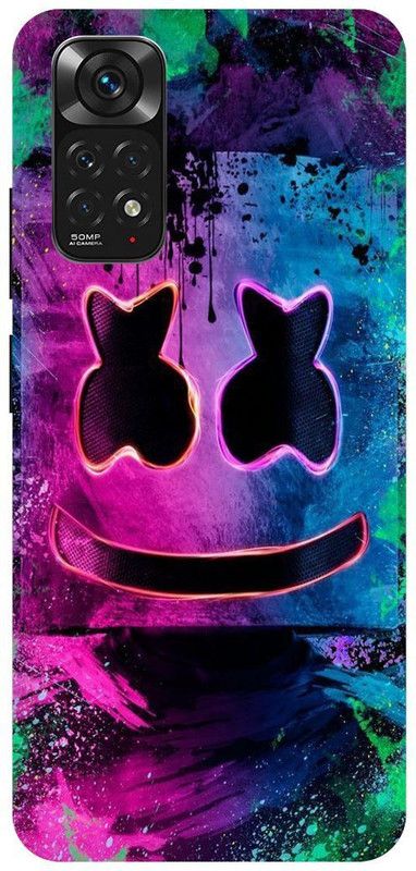 THE NARAYANA COLLECTIONS Back Cover for REDMI NOTE 11-MARSHMELLO,SMOKE,SMILE,NEON  (Multicolor, Hard Case, Pack of: 1)