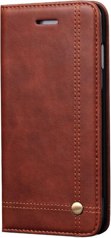 Shock Proof Wallet Case Cover for Apple iPhone 6+ / iPhone 6s+ (5.5 Inch)  (Brown, Dual Protection, Pack of: 1)