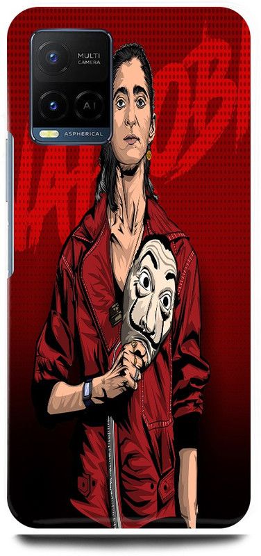 play fast Back Cover for Vivo Y21T, V2135 NAIROBI, MONEY, HEIST, ACTRESS  (Red, Hard Case, Pack of: 1)