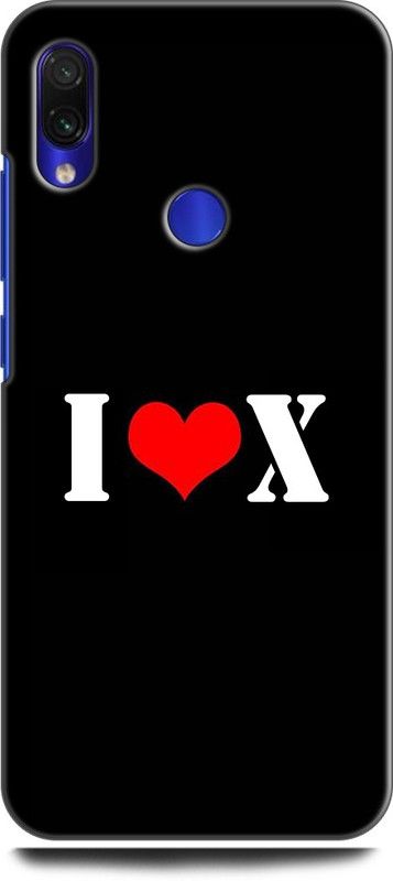 Wall Art Back Cover for Redmi Note 7 X, I LOVES X, NAME, LETTER, ALPHABET, IX LOVE, HART  (Multicolor, Dual Protection, Pack of: 1)