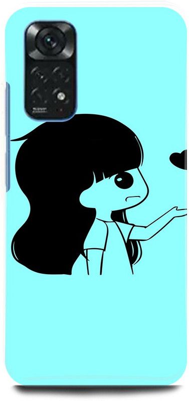 play fast Back Cover for Redmi Note 11S CUTE, GIRL, LOVELY, GIRL, HEART, YELLOW, LOVE, COUPLE  (Blue, Hard Case, Pack of: 1)
