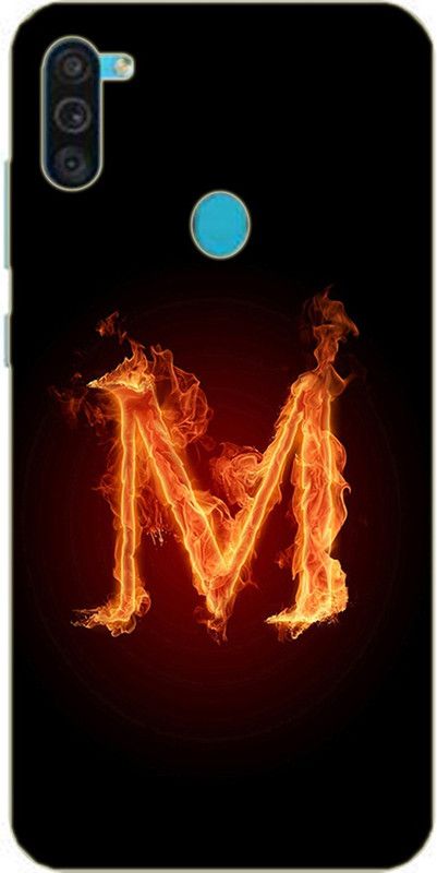 METOO Back Cover for Samsung A11, Alphabet, M Design back cover, Print : 6  (Multicolor, Dual Protection, Silicon, Pack of: 1)