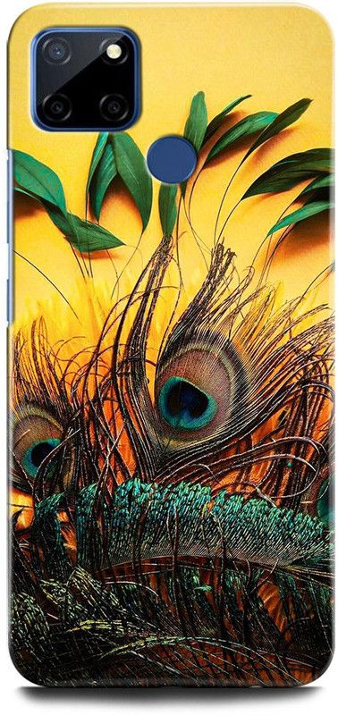 ORBIQE Back Cover for Realme Narzo 20 RMX2193 MOR PANKH, PEACOCK FEATHER, GREEN, TEXTURE  (Multicolor, Shock Proof, Pack of: 1)