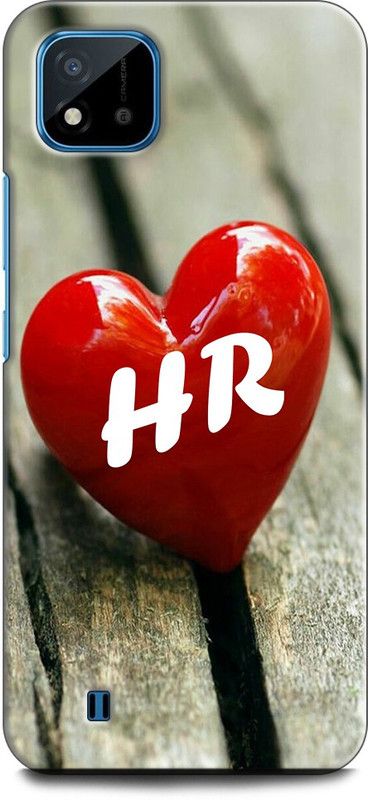 INDICRAFT Back Cover for Realme C11 2021, RMX3231 H R, H LOVES R, NAME, LETTER, ALPHABET, HR LOVE, HART, BLUE  (Multicolor, Dual Protection, Pack of: 1)