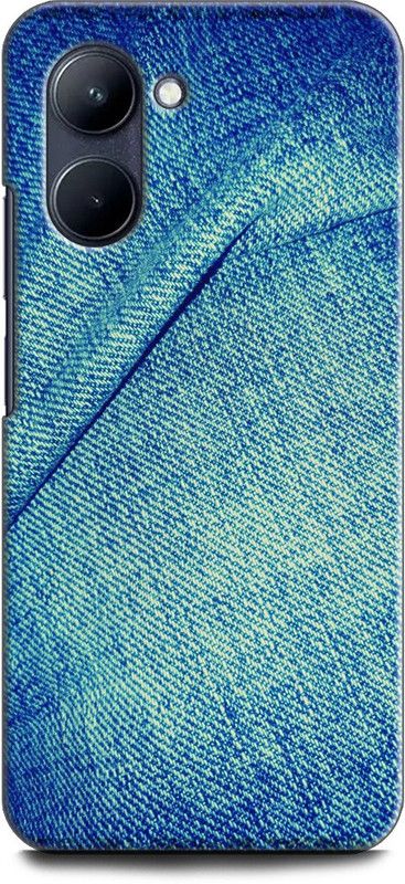 WallCraft Back Cover for Realme C33, RMX3624 DENIM, BLUE, JEANS, FABRIC, EDGE  (Multicolor, Dual Protection, Pack of: 1)