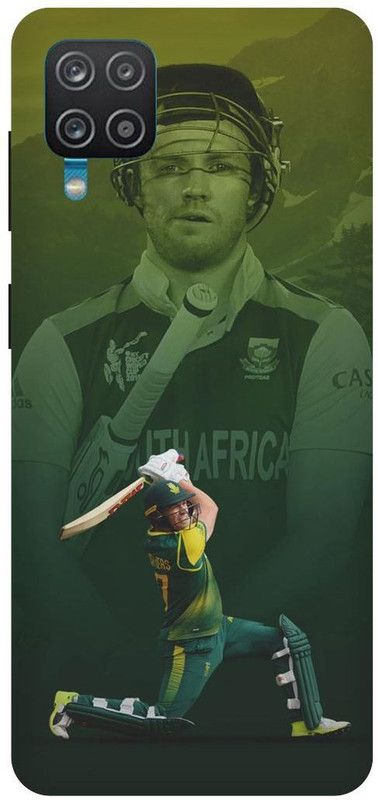 THE NARAYANA COLLECTIONS Back Cover for SAMSUNG GALAXY F12-AB,DE,VILLIERS,VIRAT,KOHLI,RCB  (Multicolor, Hard Case, Pack of: 1)