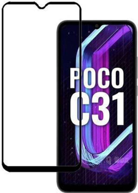 SMARTCASE Edge To Edge Tempered Glass for Poco C31  (Pack of 1)