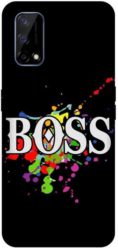 SSMORYA Back Cover for Realme Narzo 30 pro, BOSS Letter Print Back Cover  (Multicolor, Hard Case, Pack of: 1)