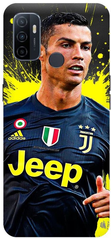 COVERJET Back Cover for Oppo A53-CRISTIANO- RONALDO- FOOTBALL- PLAYER  (Blue, Hard Case, Pack of: 1)