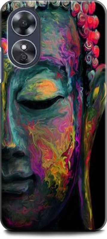 WallCraft Back Cover for OPPO A17, CPH2477 GAUTAMA BUDDHA, GOD, LORD, ABSTRACT ART, PANTING  (Multicolor, Dual Protection, Pack of: 1)