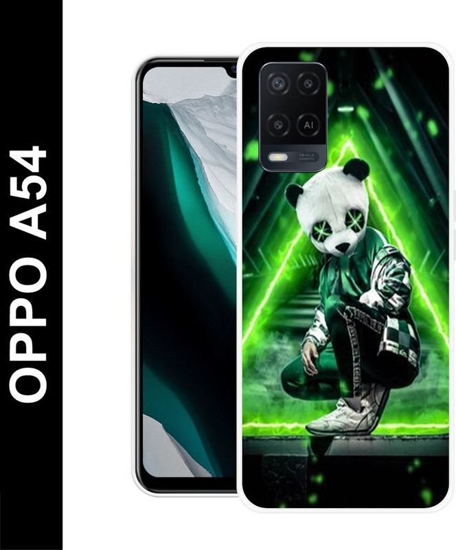 Aabra Back Cover for Oppo A54  (Green, Flexible, Silicon, Pack of: 1)