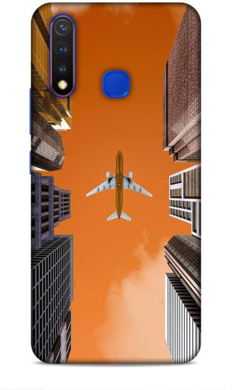 Covermania Back Cover for Vivo Y19, Vivo U20  (Brown, Orange, Waterproof)