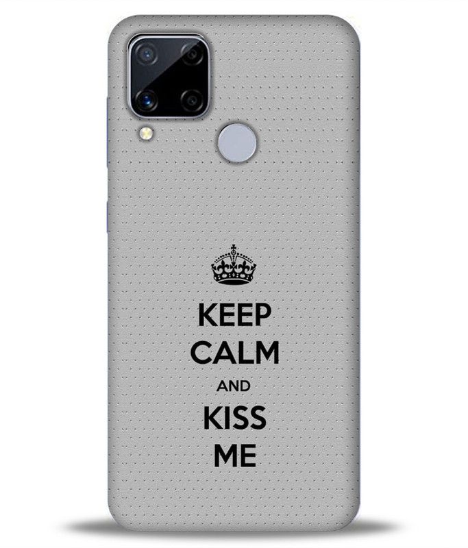 LETAPS Back Cover for Realme C15  (Grey, Black, Hard Case)