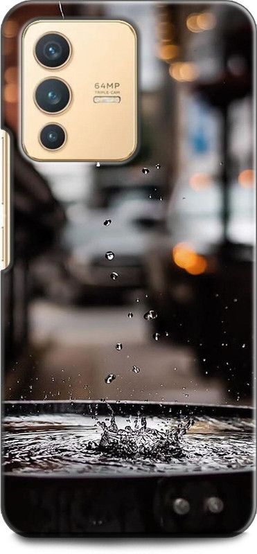 Wall Art Back Cover for Vivo V23 PRO (5G) Raining, Phoneky, Raindrops  (Multicolor, Dual Protection, Pack of: 1)