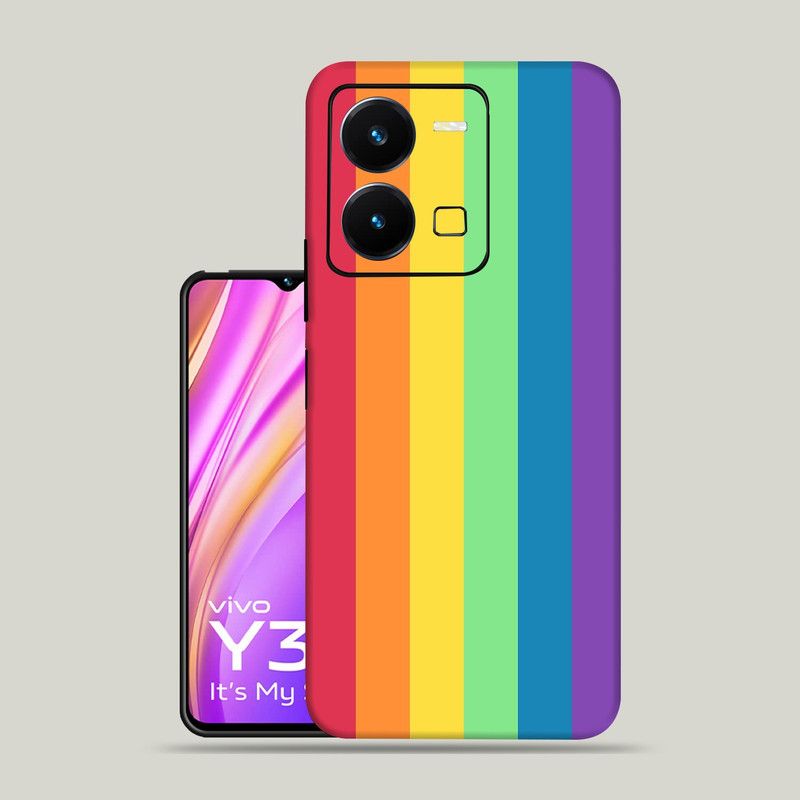 Skinex Vivo-Y35 Mobile Skin  (Multicolor Mobile Skin With camera protector (Back + Camera + Side))