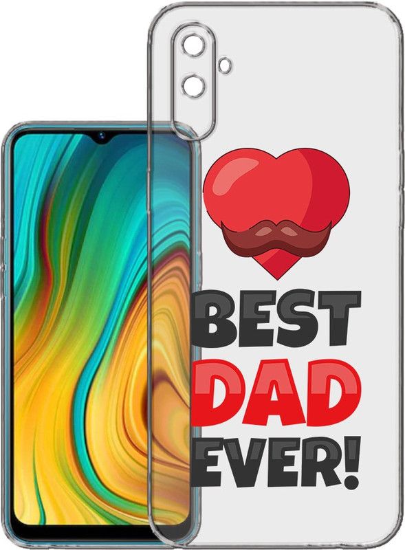 HANIRY Back Cover for Realme C3i / RMX2027, RMX2020 mobile cover | BEST DAD EVER TEXT | PNG_88  (Multicolor, Flexible, Silicon, Pack of: 1)