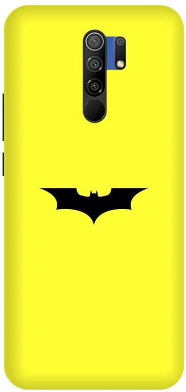 DIKRO Back Cover for POCO M2, MZB9921IN, BATMAN, LOGO, SIGN, DESIGN  (Yellow, Hard Case, Pack of: 1)