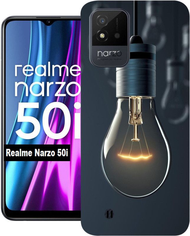Anami Back Cover for Realme Narzo 50i  (Blue, Dual Protection, Silicon, Pack of: 1)