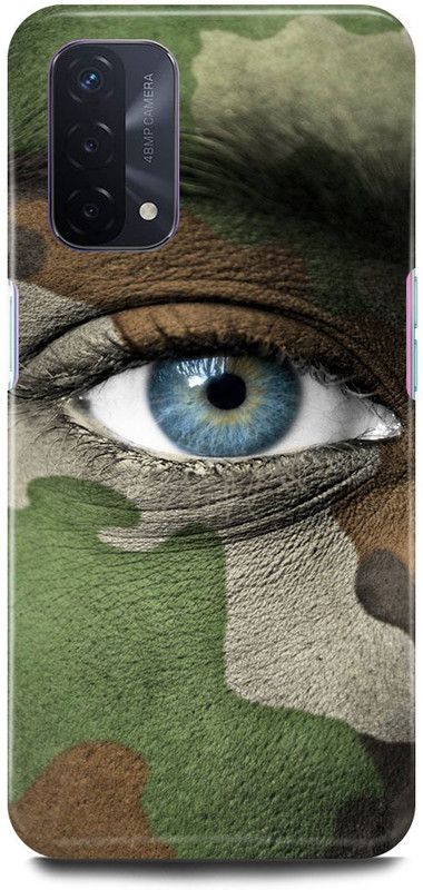 FIKORA Back Cover for Oppo A74 5G, INDIAN, ARMY, SOLDIER, COMOFLAG  (Khaki, Hard Case, Pack of: 1)