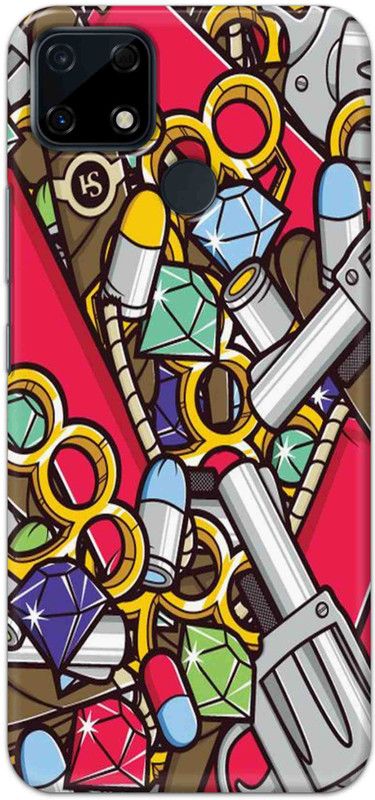 NDCOM Back Cover for Realme Narzo 30A Graffiti Latest Printed  (Multicolor, Hard Case, Pack of: 1)