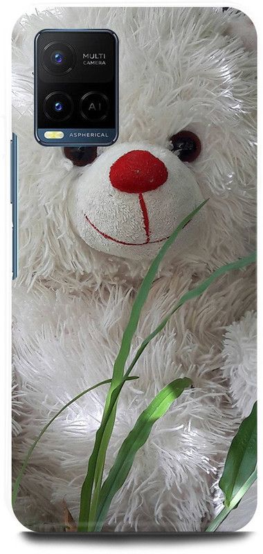 DIKRO Back Cover for Vivo Y33T, V2146, TEDDY, BEAR, TOY, ILOVE, TEDDY  (White, Hard Case, Pack of: 1)