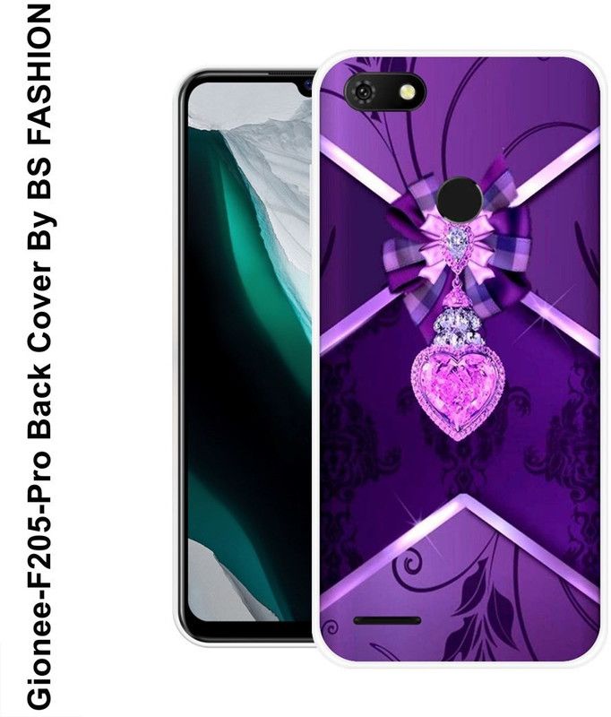 BSRAJ Back Cover for Gionee F205 Pro  (Purple, Grip Case, Silicon)