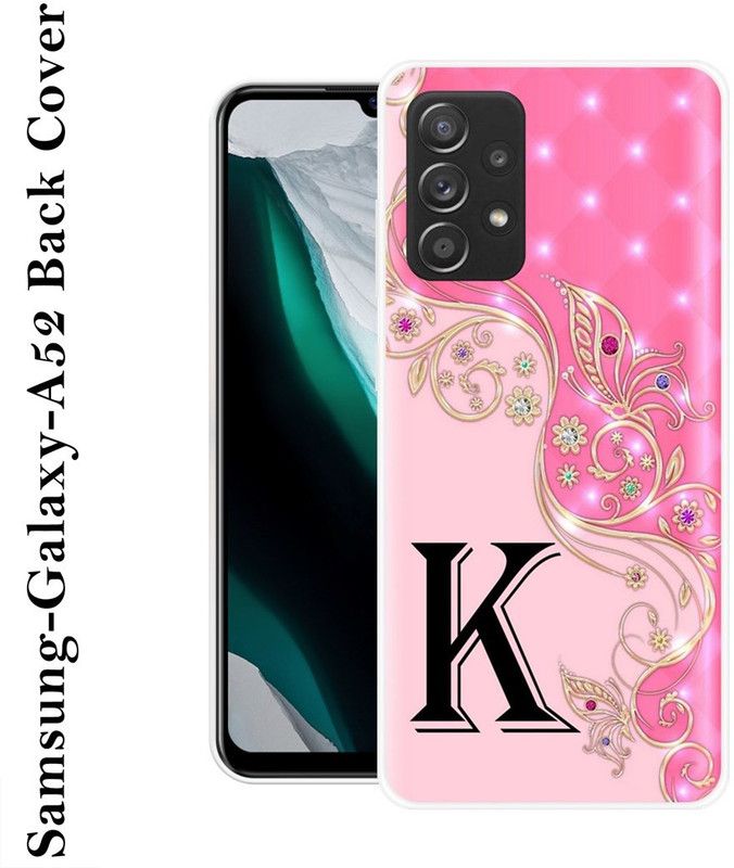 SHIVKUDI Back Cover for Samsung Galaxy A52 5G  (Pink, Black, Silicon)