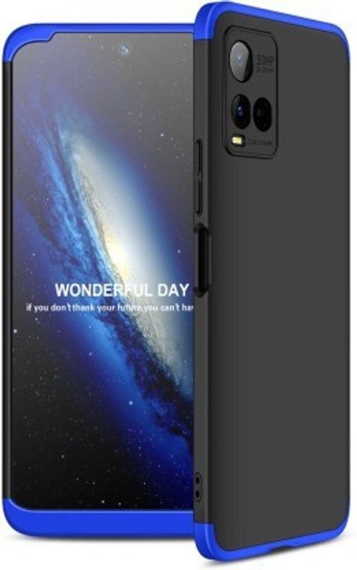 MatteSmoke Front & Back Case for Vivo Y33T  (Blue, Dual Protection, Pack of: 1)