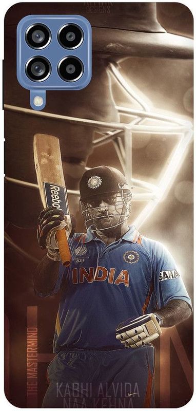 THE NARAYANA COLLECTIONS Back Cover for SAMSUNG GALAXY M53-LION,DHONI,MSD,CRICKETER,IPL,CSK  (Multicolor, Hard Case, Pack of: 1)