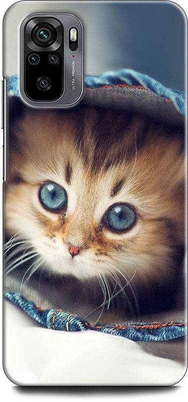 KEYCENT Back Cover for REDMI Note 10S CAT, CUTE CAT, BLUE EYS  (Multicolor, Pack of: 1)