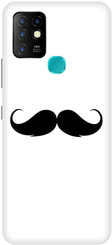 FIKORA Back Cover for Infinix Hot 10, X682B, MOOCH, BEARD, BEARDO, MOOCH, LOVER  (White, Hard Case, Pack of: 1)