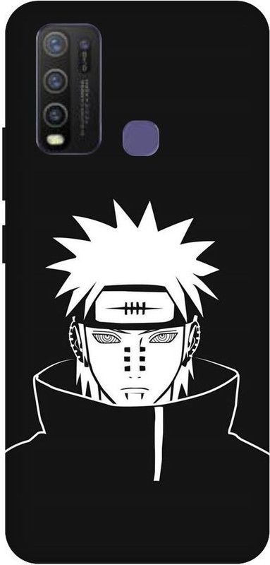 URCHIN Back Cover for Vivo Y30 naruto, Naruto, Manga, Cartoon, Anime, animation, black and white, kakashi  (Multicolor, Shock Proof, Pack of: 1)