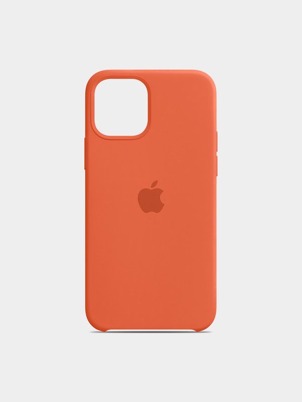 JS COLLECTION Back Cover for iPhone 12/12 Pro  (Orange, Dual Protection, Silicon, Pack of: 1)