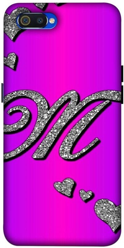 LUCKY MOBI.COM Back Cover for Realme C2 ( M LETTER NAME) PRINTED BACK COVER  (Multicolor, Hard Case, Pack of: 1)