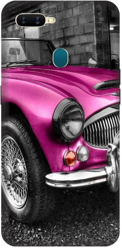 SSMORYA Back Cover for OPPO A5s (Pink Car) Printed Back Cover  (Multicolor, Waterproof, Pack of: 1)