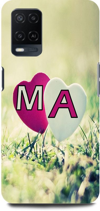 JUGGA Back Cover for OPPO A54, CPH2239, M LOVES A NAME,M NAME, A LETTER, ALPHABET,M LOVE A NAME  (Green, Hard Case, Pack of: 1)
