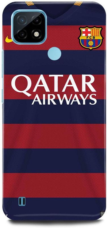 JUGGA Back Cover for Realme C21, RMX3201, QATAR, AIRWAYS, FCB, BARCELONA  (Pink, Hard Case, Pack of: 1)