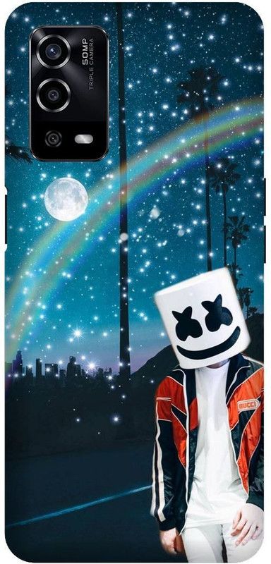 UMPRINT Back Cover for Oppo A55/CPH2325, Marshmellow Dj Player Printed Back Cover  (Multicolor, Hard Case, Pack of: 1)