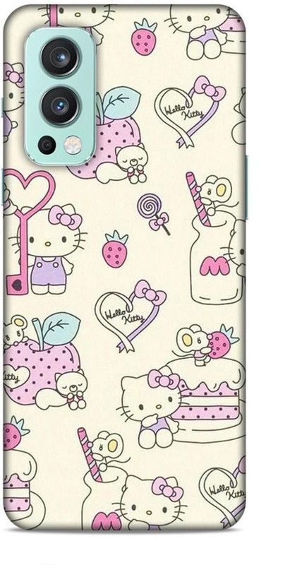 zingcart Back Cover for OnePlus Nord 2, Hello Kitty Cute Printed Back Cover Case  (Multicolor, Hard Case, Pack of: 1)